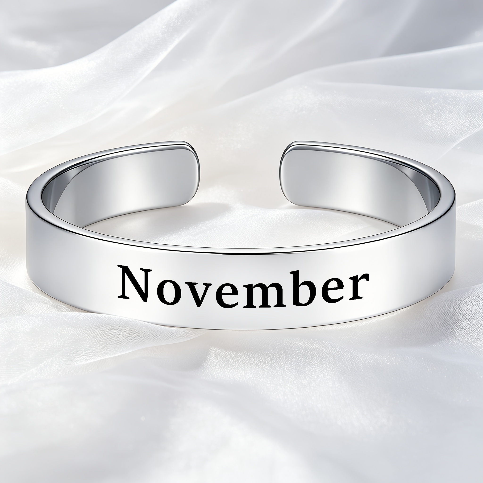 304 Stainless Steel Open Bangle for Special Anniversaries